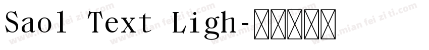 Saol Text Ligh字体转换